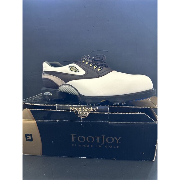 NEW Footjoy Classics Dry Premiere SZ11 Mens Golf Shoes 53674 WH/BLK Ostrich 11 W main image 8